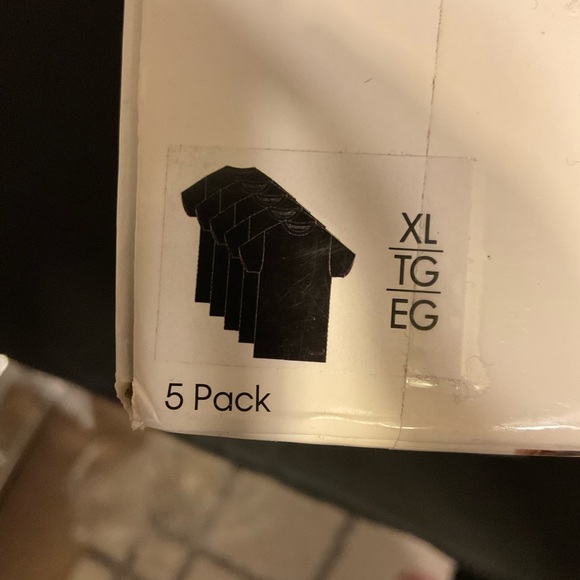 Calvin Klein 5-Pack Black Crew Neck T-Shirts - Picture 5 of 5